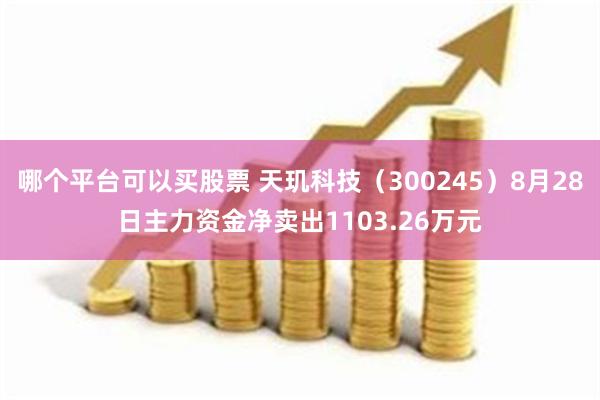 哪个平台可以买股票 天玑科技（300245）8月28日主力资金净卖出1103.26万元