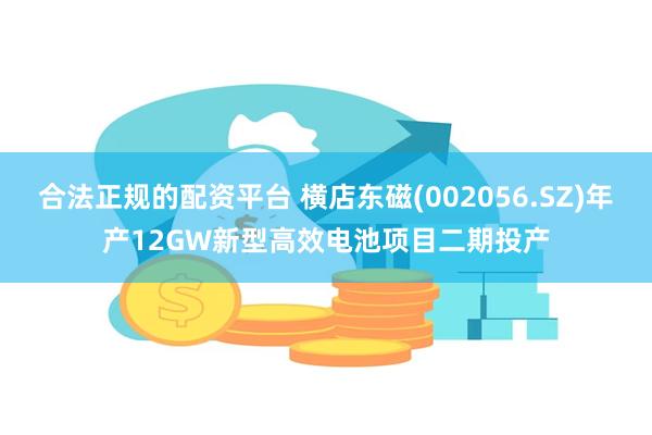 合法正规的配资平台 横店东磁(002056.SZ)年产12GW新型高效电池项目二期投产